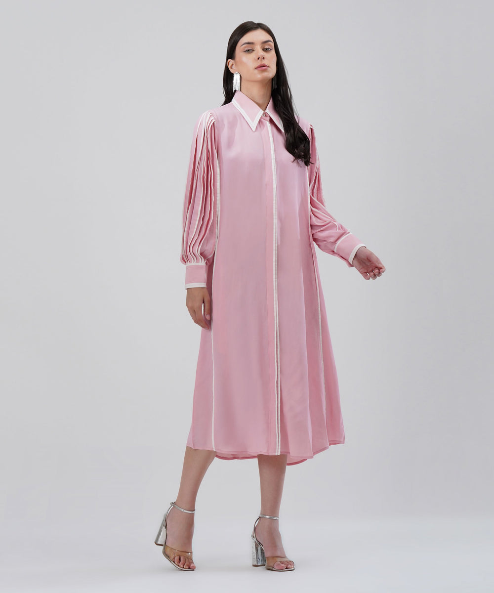 The Iris Dress in Pale Pink