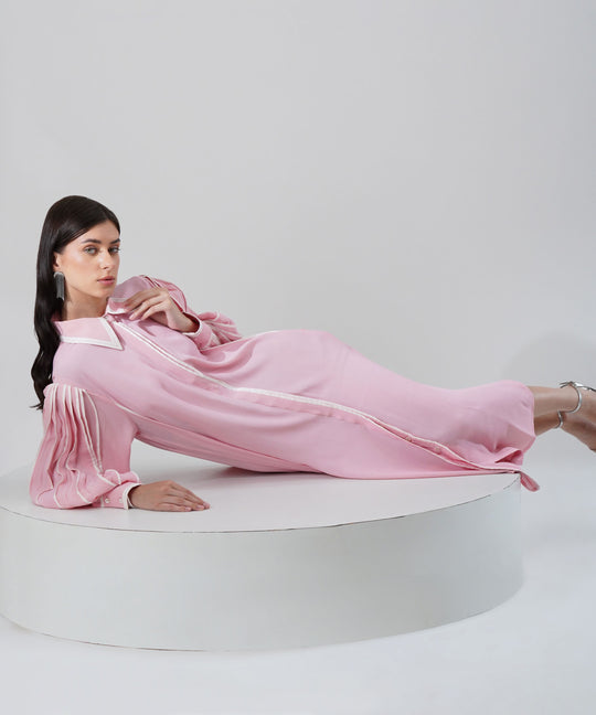 The Iris Dress in Pale Pink