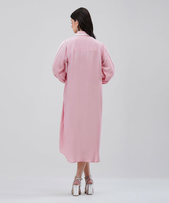 The Iris Dress in Pale Pink