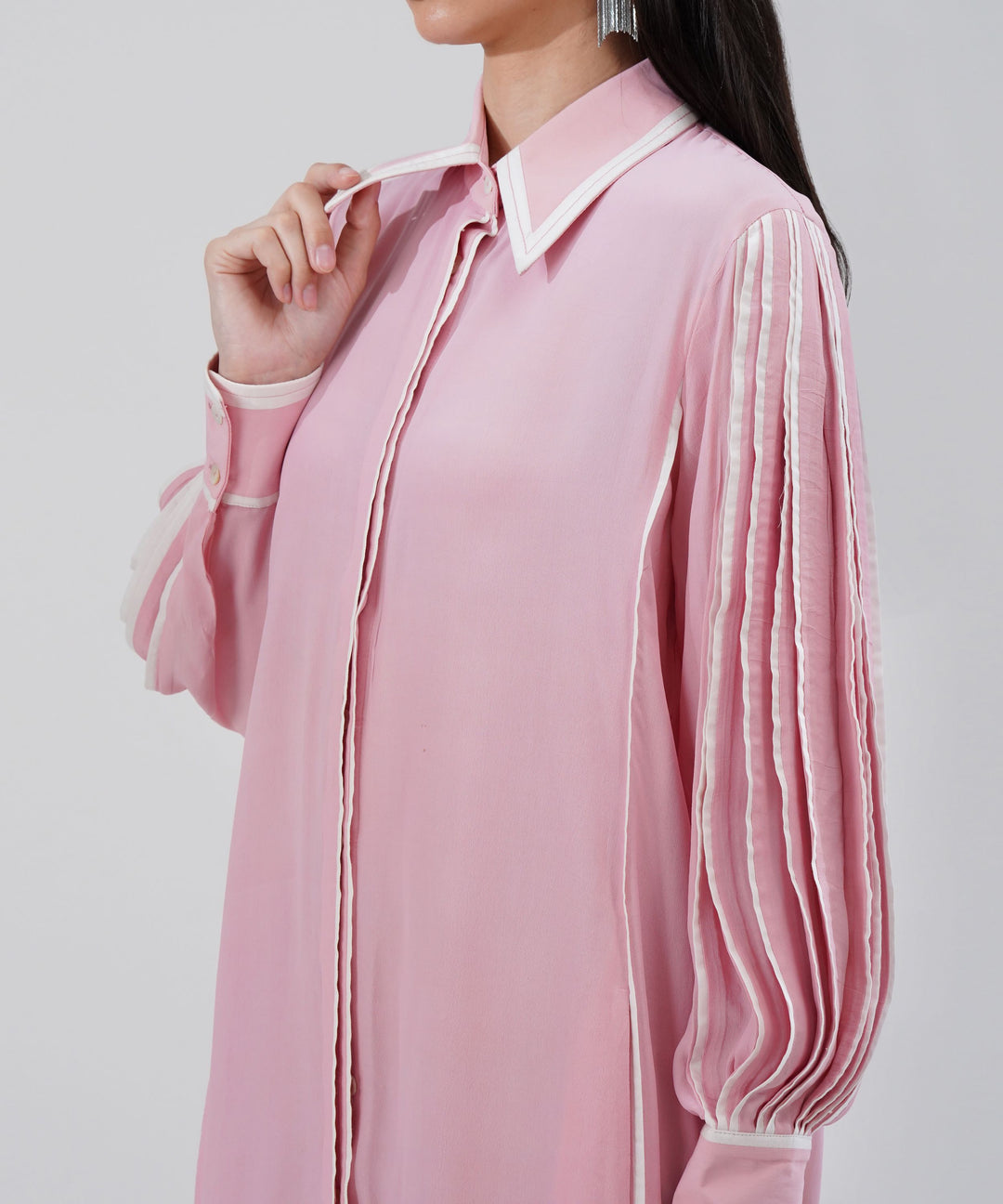The Iris Dress in Pale Pink