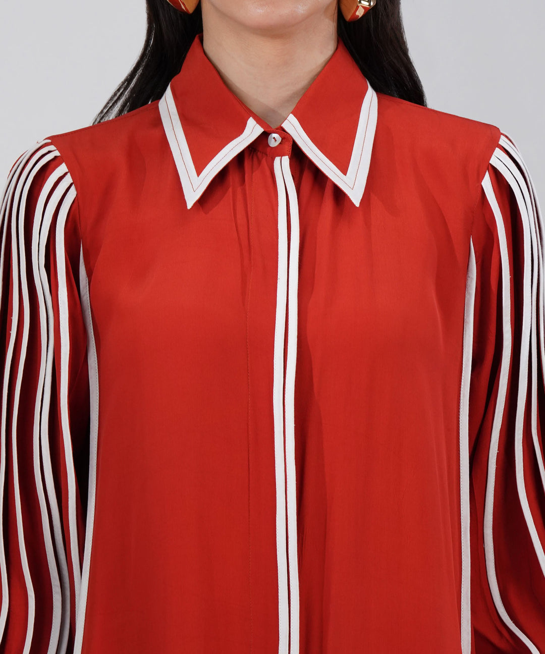 The Iris Dress in Burnt Orange
