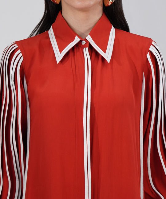 The Iris Dress in Burnt Orange