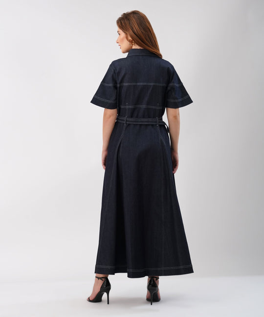 The Alona Dress in Denim