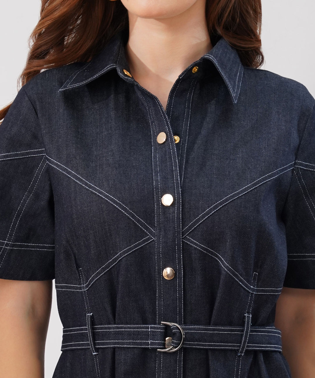 The Alona Dress in Denim