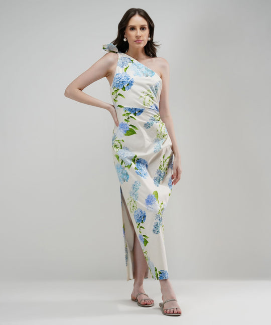 The Sarah One-Shoulder Floral Maxi Dress