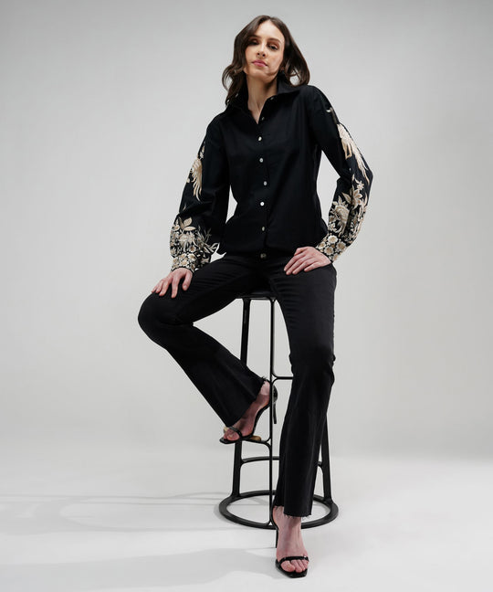 The Camilla Embroidered Poplin Shirt