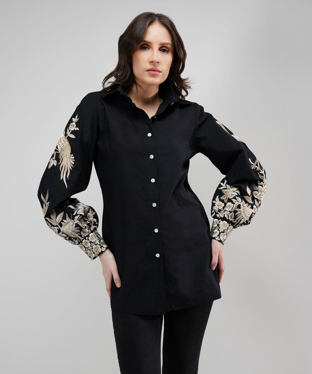 The Camilla Embroidered Poplin Shirt