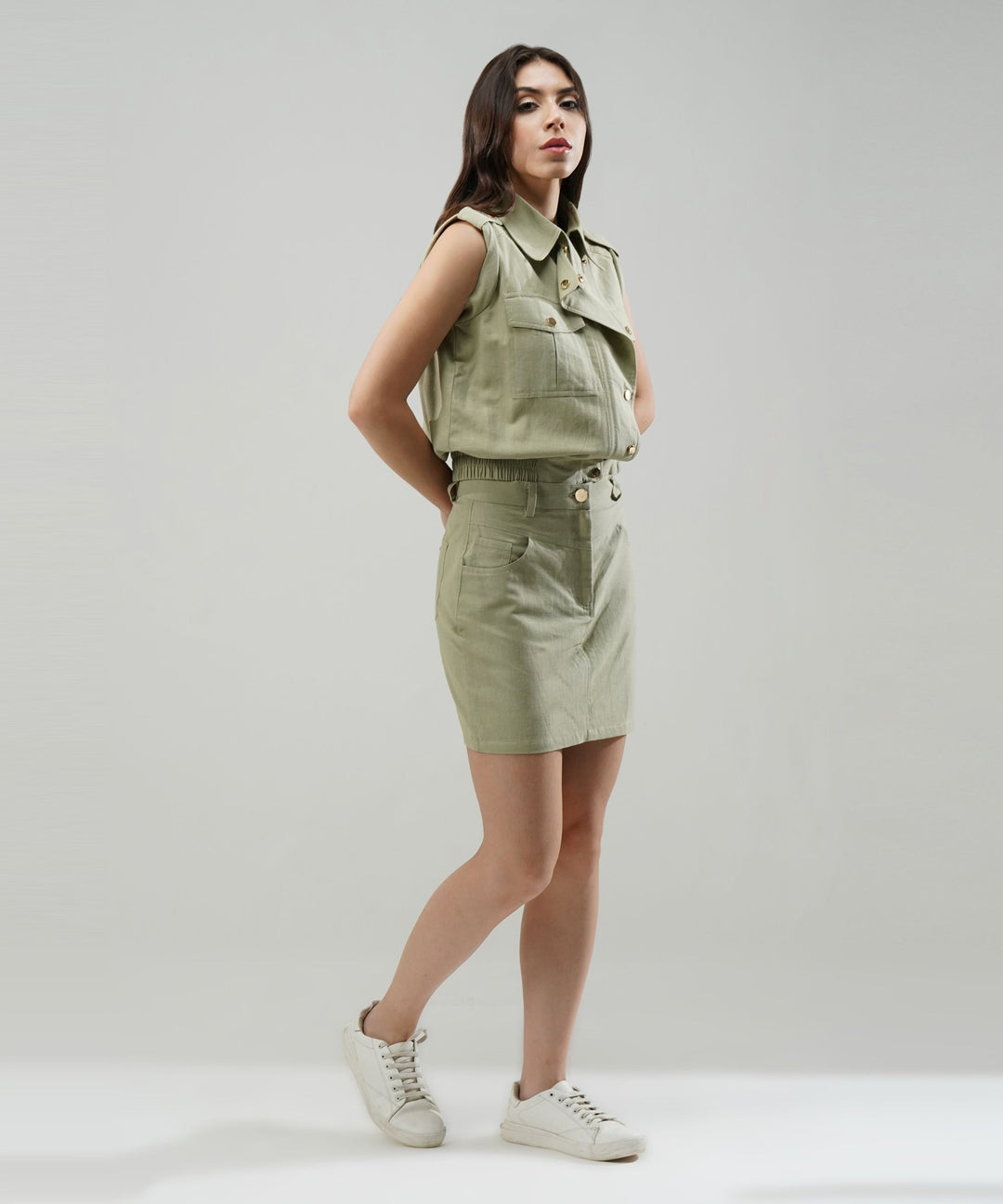 The Athena  Co-ord with Bomber Jacket and Skirt