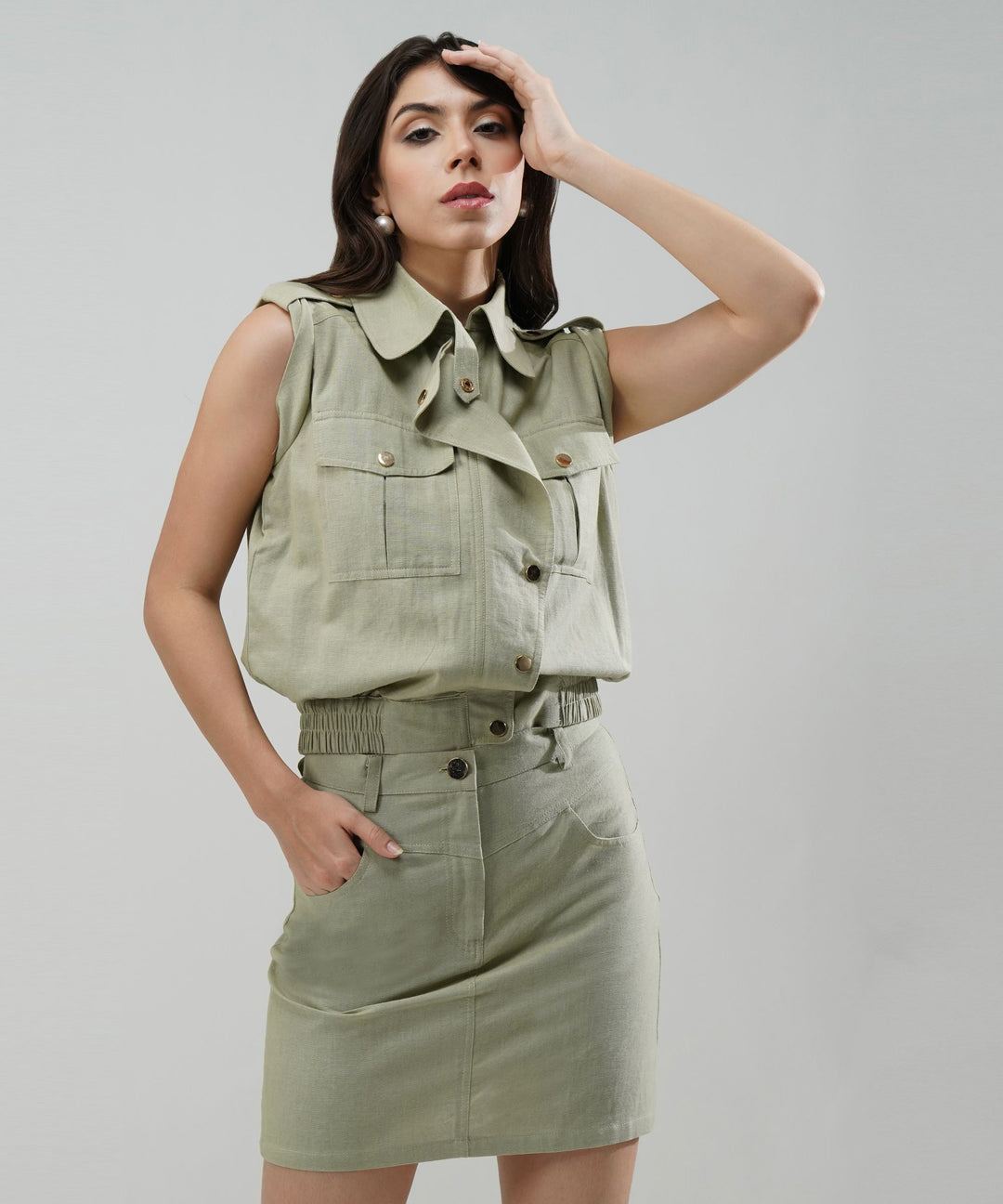 The Athena  Co-ord with Bomber Jacket and Skirt