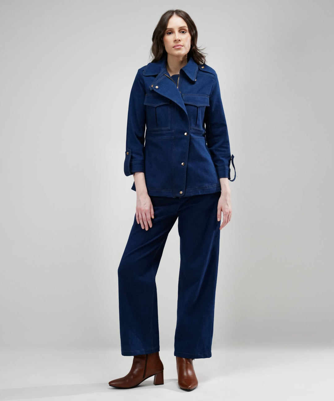 The Anna Denim Pant Suit