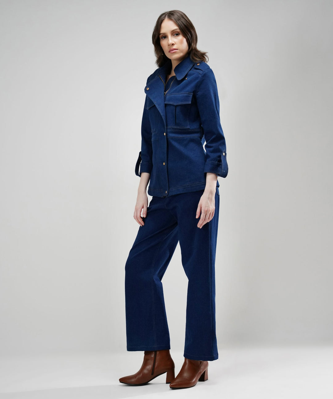 The Anna Denim Pant Suit