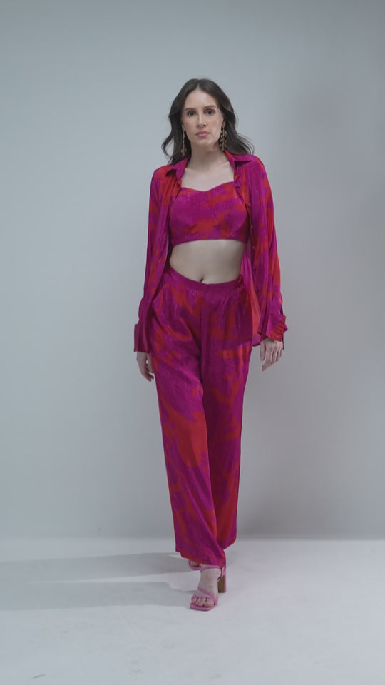 The Ariella Vibrant Abstract Crepe Set