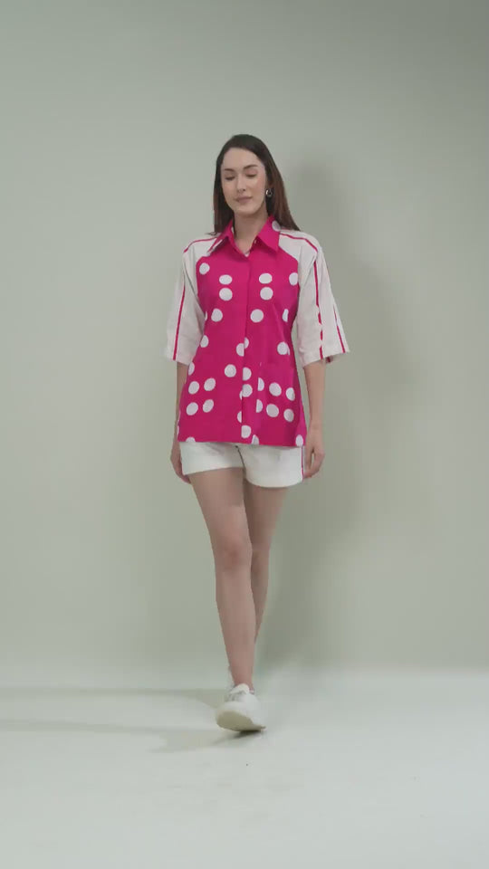 The Afza Pink Co-ord in Poplin