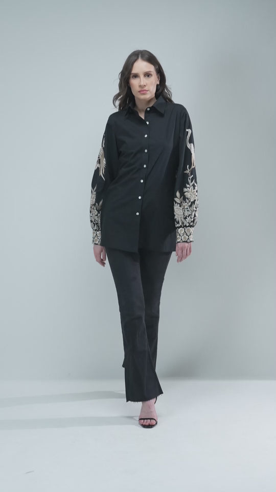 The Camilla Embroidered Poplin Shirt