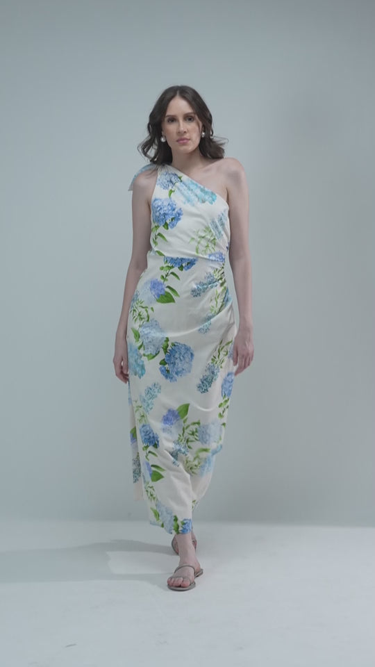 The Sarah One-Shoulder Floral Maxi Dress