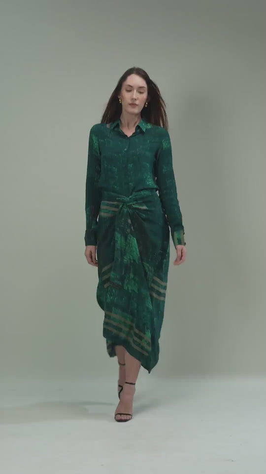 The Diana Printed Drape Co-ord in Crepe
